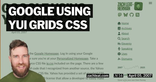 Google Using YUI Grids CSS