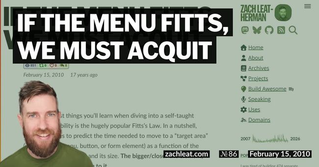 If the Menu Fitts, We Must Acquit