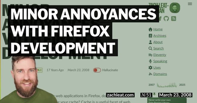 Minor Annoyances with Firefox Development