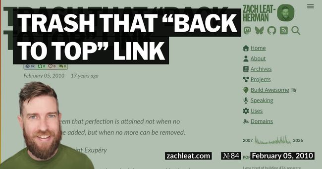 Trash that “Back to Top” Link