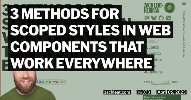 3 Methods for Scoped Styles in Web Components That Work Everywhere