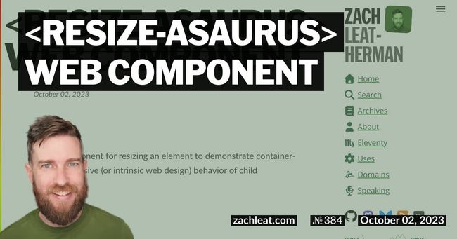resize-asaurus Web Component