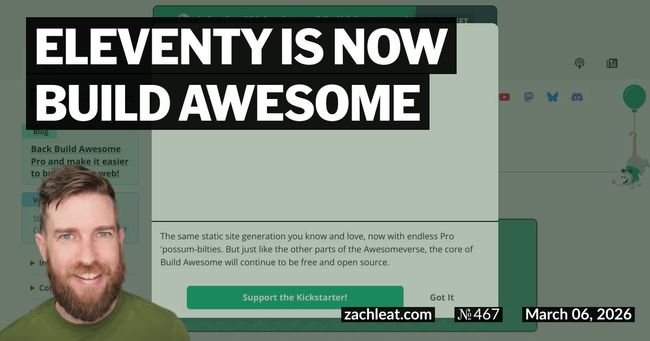 Eleventy is now Build Awesome