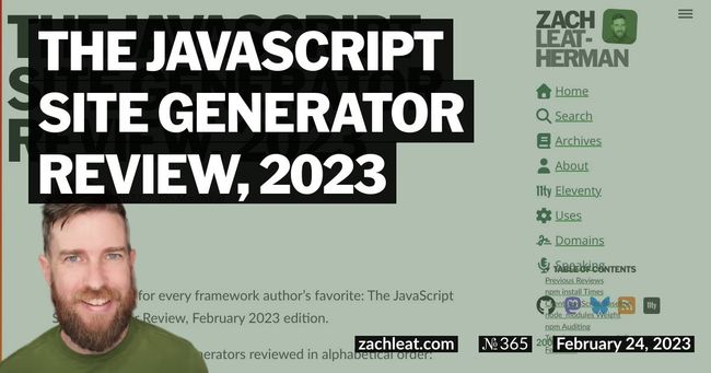 The JavaScript Site Generator Review, 2023