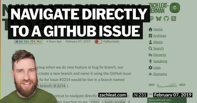 Navigate directly to a GitHub Issue