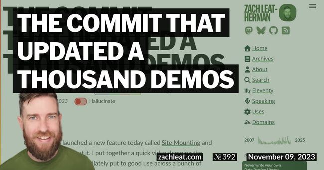 The Commit that Updated a Thousand Demos