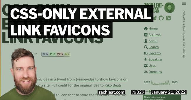 CSS-only External Link Favicons