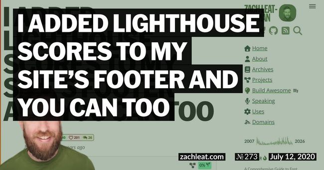 I added Lighthouse Scores to my Site’s Footer and You Can Too