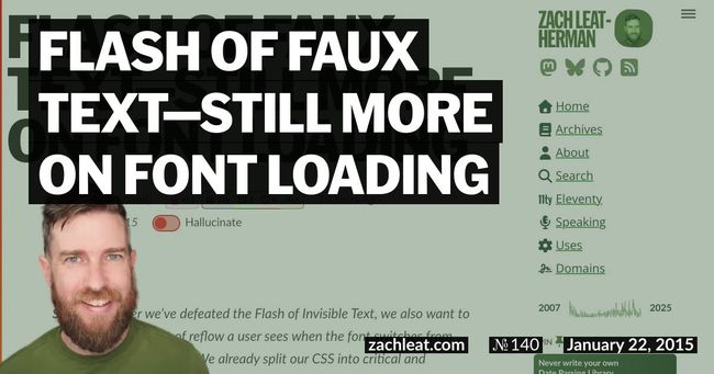 Flash of Faux Text—still more on Font Loading