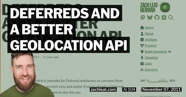 Deferreds and a Better Geolocation API