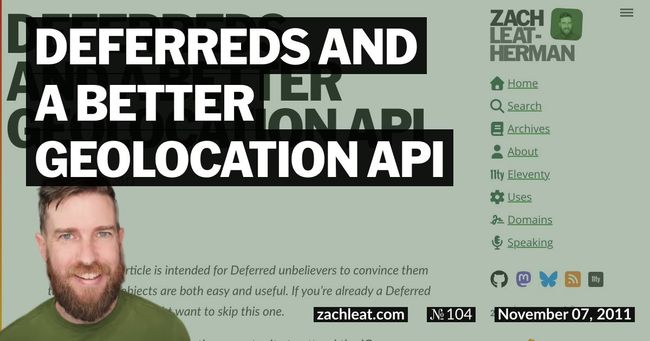 Deferreds and a Better Geolocation API