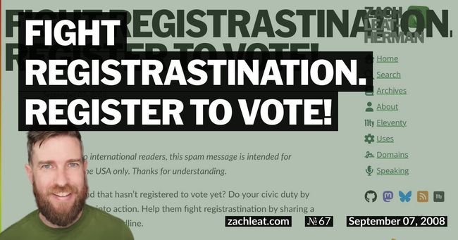 Fight Registrastination. Register to vote!