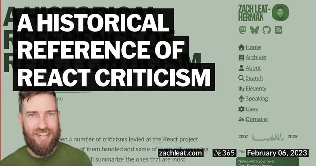 A Historical Reference of React Criticism