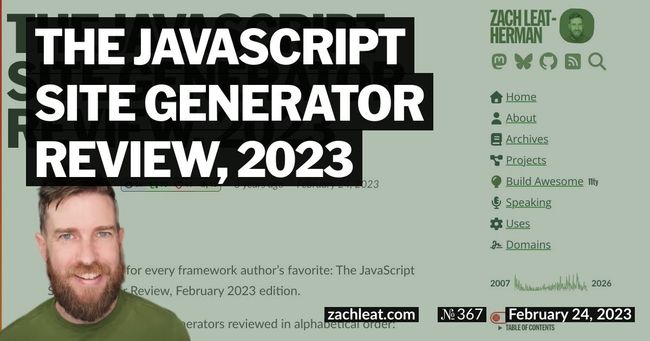 The JavaScript Site Generator Review, 2023