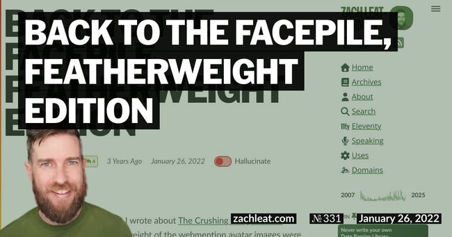 Back to the Facepile, Featherweight Edition