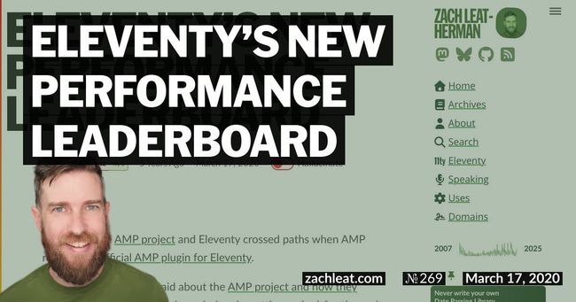 Eleventy’s New Performance Leaderboard