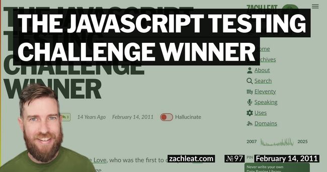 The JavaScript Testing Challenge Winner