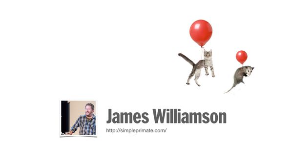 Thank you to James Williamson for the original cat on a balloon mascot.