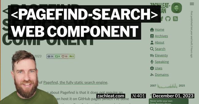 pagefind-search Web Component