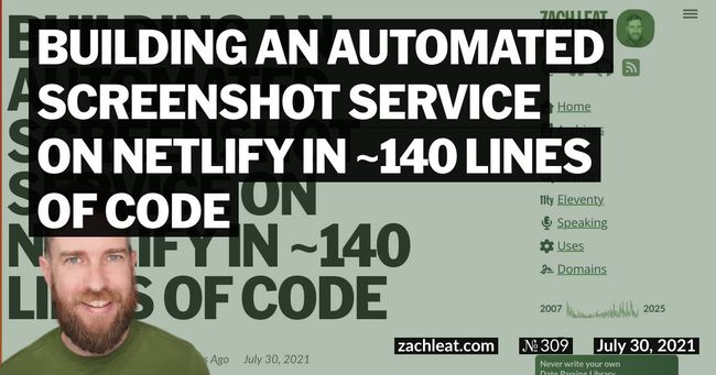 Building an Automated Screenshot Service on Netlify in ~140 Lines of Code