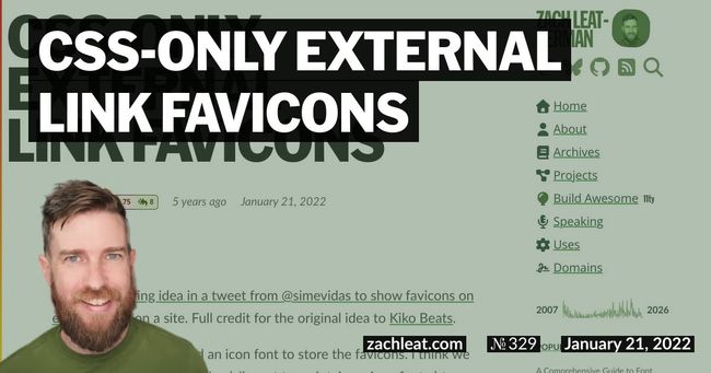 CSS-only External Link Favicons