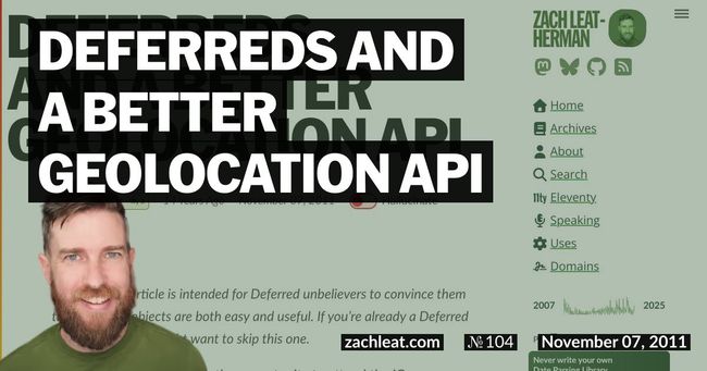Deferreds and a Better Geolocation API