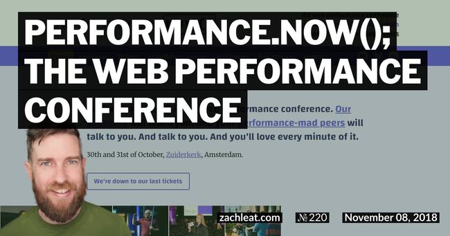 performance.now(); the Web Performance Conference