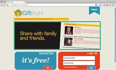 GiftBright A service to take the guesswork out of buying gifts for kids.