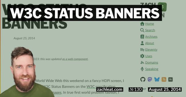 W3C Status Banners
