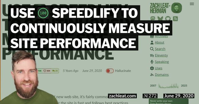 Use Speedlify to Continuously Measure Site Performance