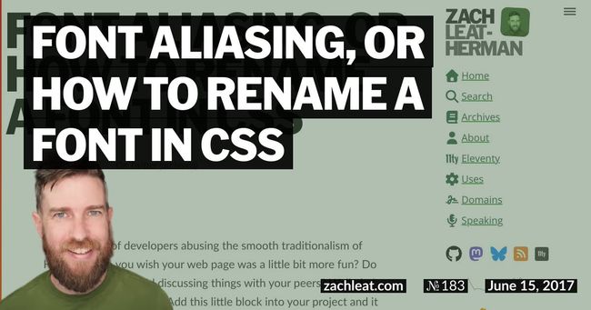 Font Aliasing, or How to Rename a Font in CSS