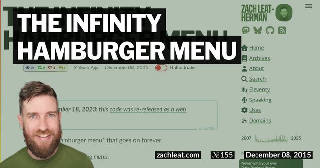 The Infinity Hamburger Menu