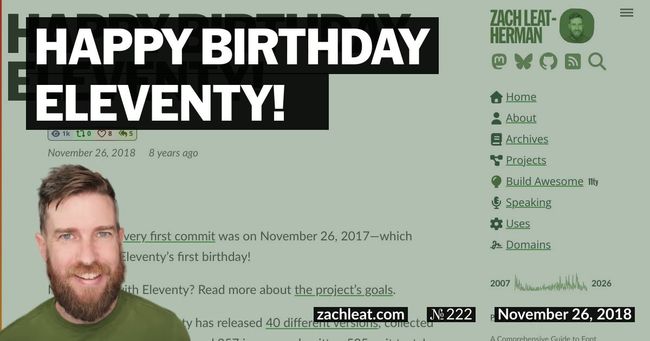 Happy Birthday Eleventy! 🎉