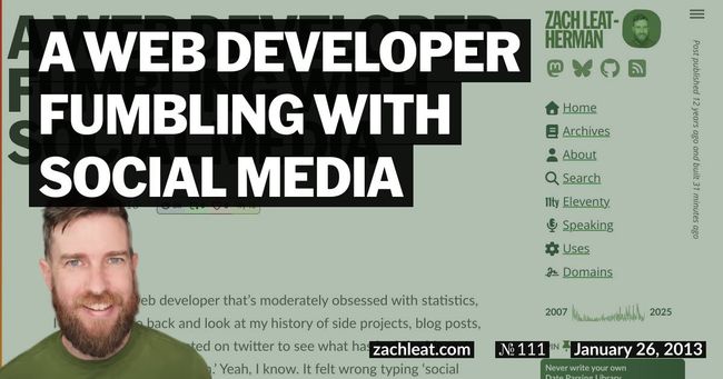 A Web Developer Fumbling with Social Media