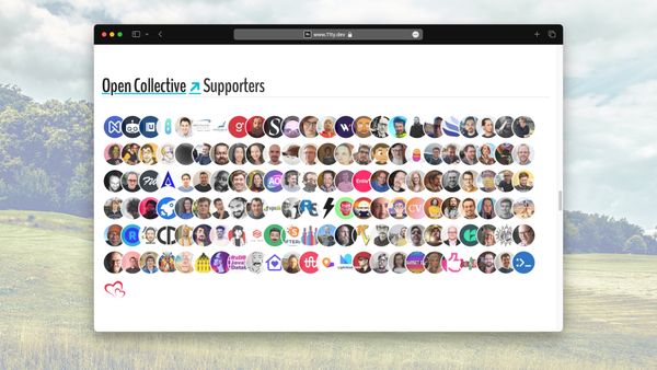 Screenshot of the 11ty OpenCollective supporters