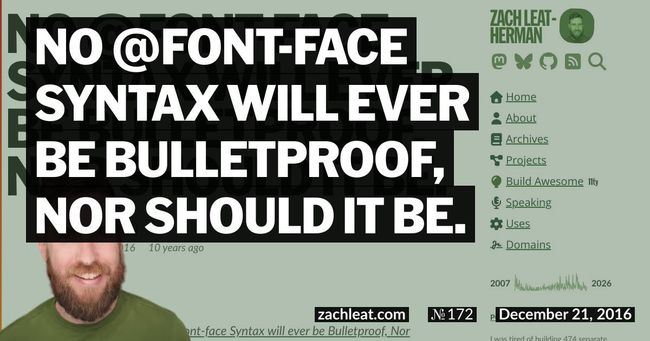 No @font-face Syntax will ever be Bulletproof, Nor Should It Be.