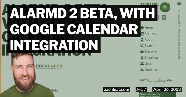 ALARMd 2 Beta, with Google Calendar Integration
