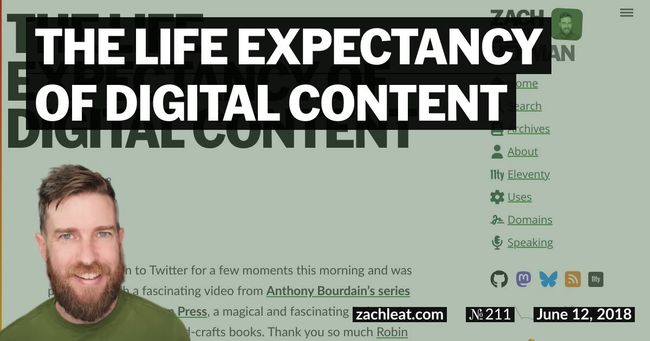 The Life Expectancy of Digital Content