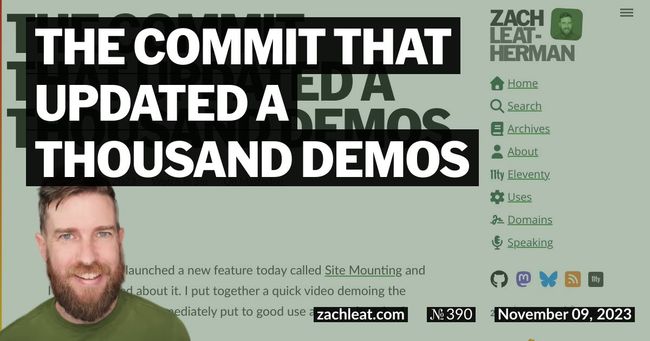 The Commit that Updated a Thousand Demos