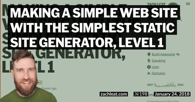 Making a Simple Web Site with the Simplest Static Site Generator, Level 1