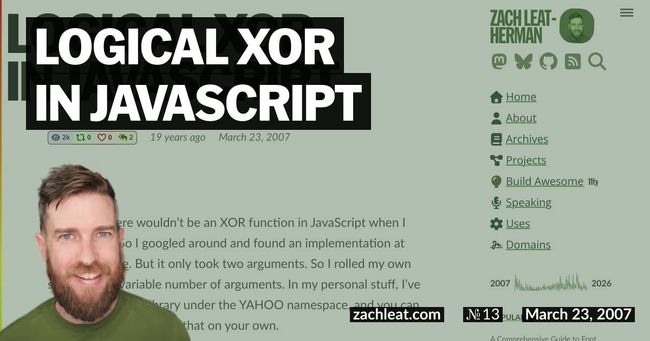 Logical XOR in JavaScript