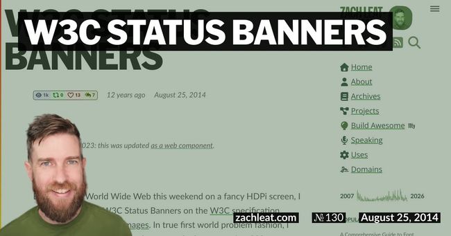 W3C Status Banners
