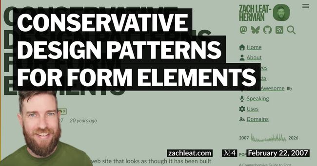 Conservative Design Patterns for Form Elements