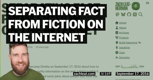 Separating Fact from Fiction on the Internet