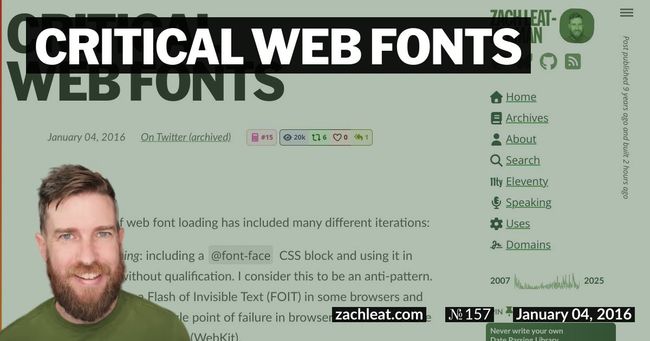 Critical Web Fonts