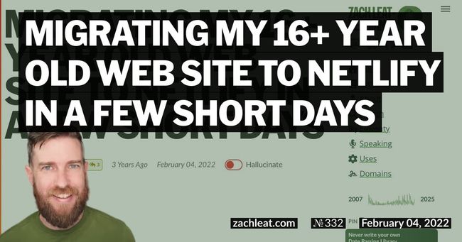 Migrating my 16+ year old web site to Netlify in a few short days