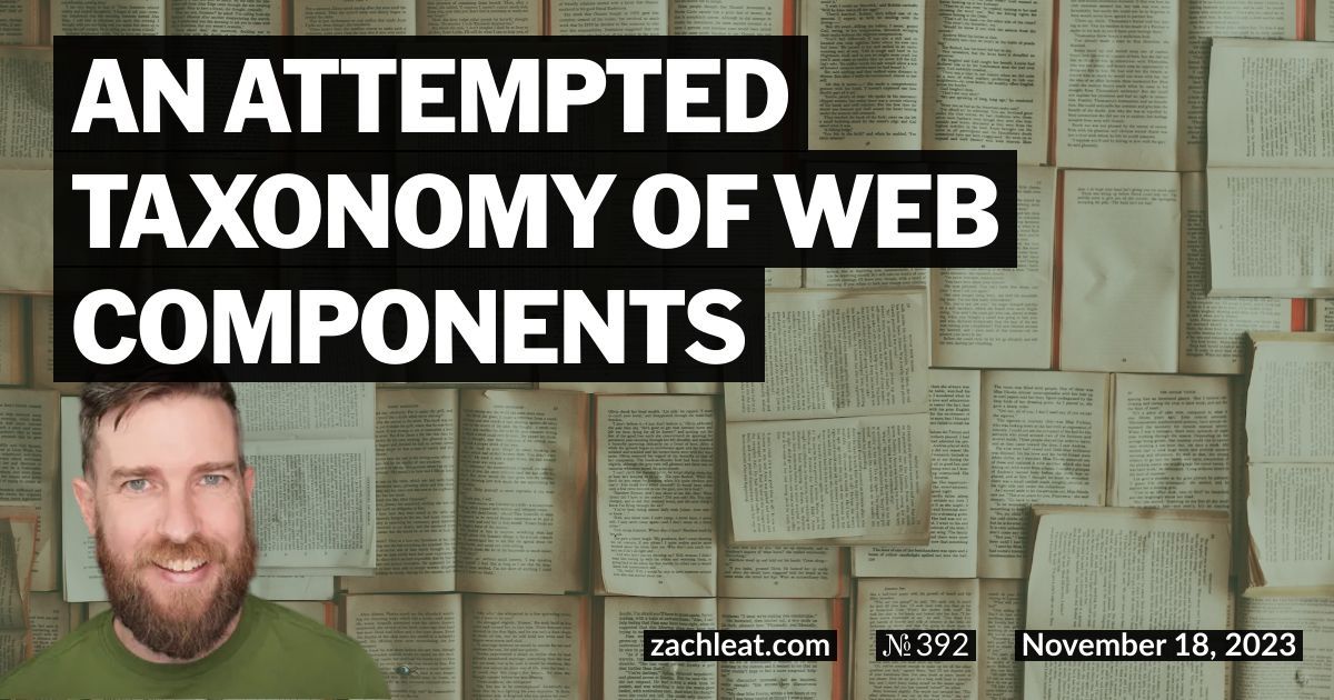 An Attempted Taxonomy of Web Components