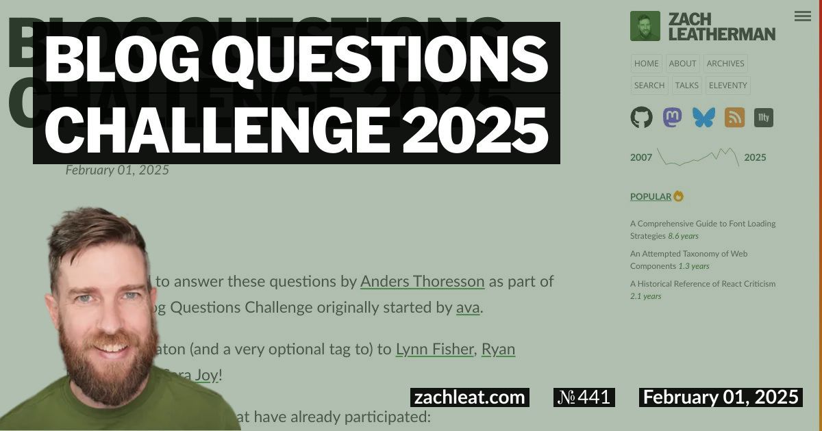 Blog Questions Challenge 2025