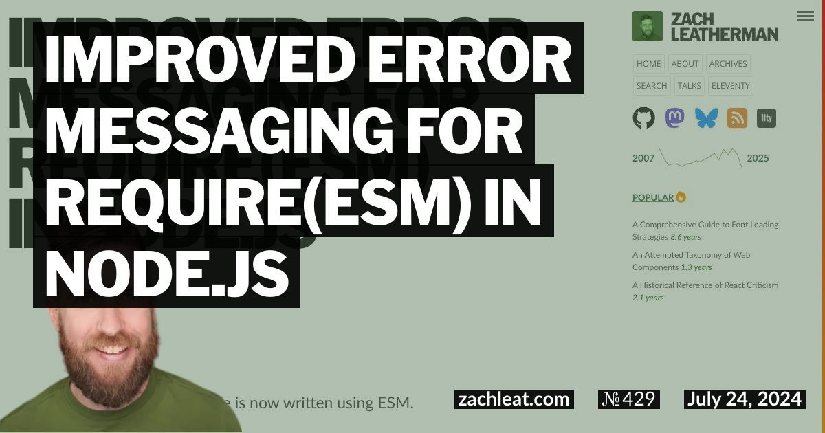 Improved error messaging for require(ESM) in Node.js