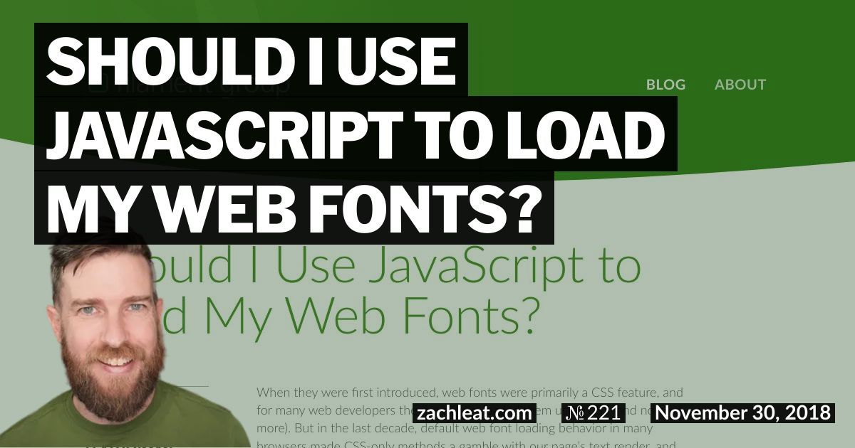 Should I Use JavaScript to Load My Web Fonts?